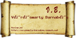 Vörösmarty Barnabás névjegykártya