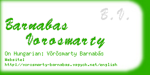 barnabas vorosmarty business card
